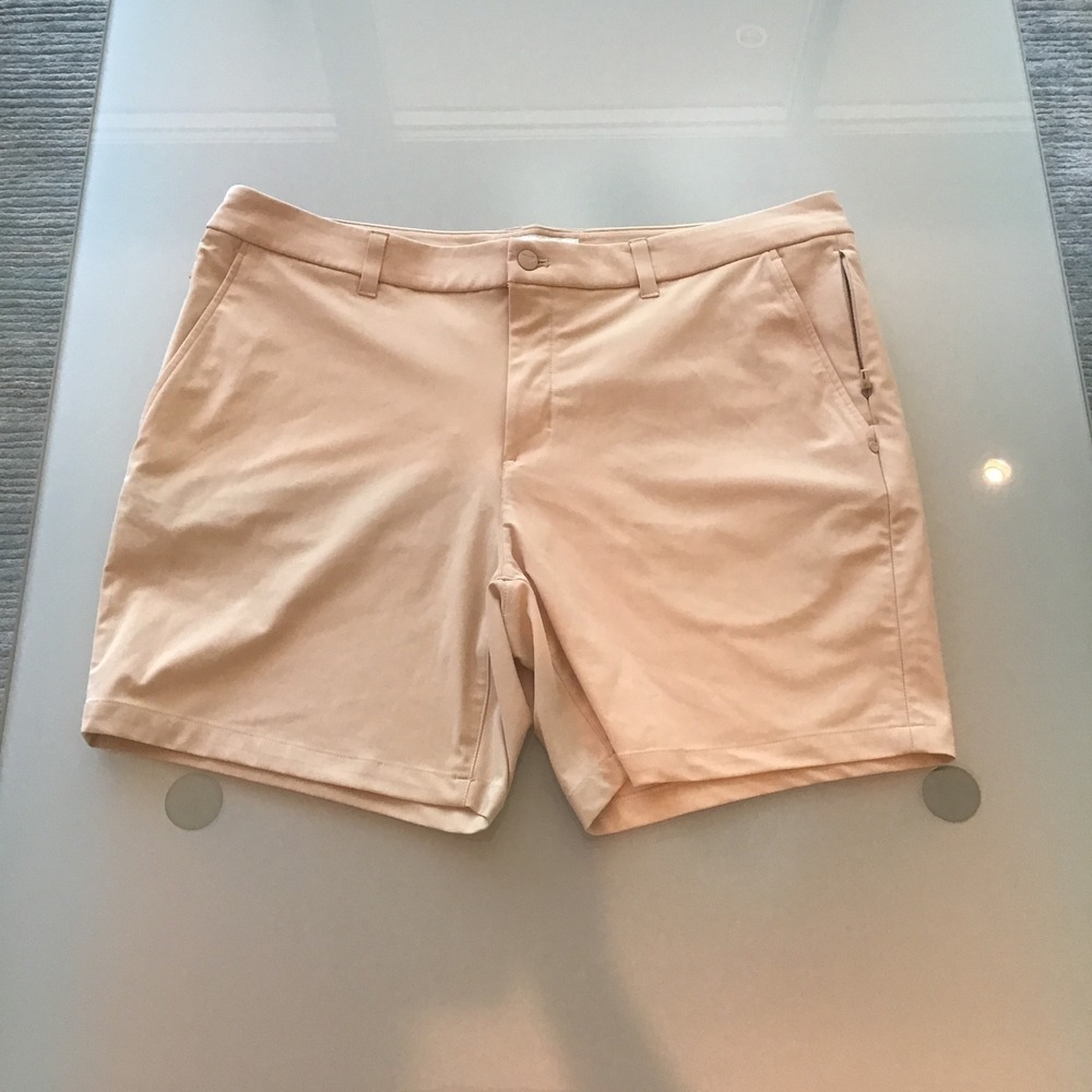 Birddogs The Soakmonts Khaki Golf Shorts No Liner 38‎ Regular Tan Stretch Casual